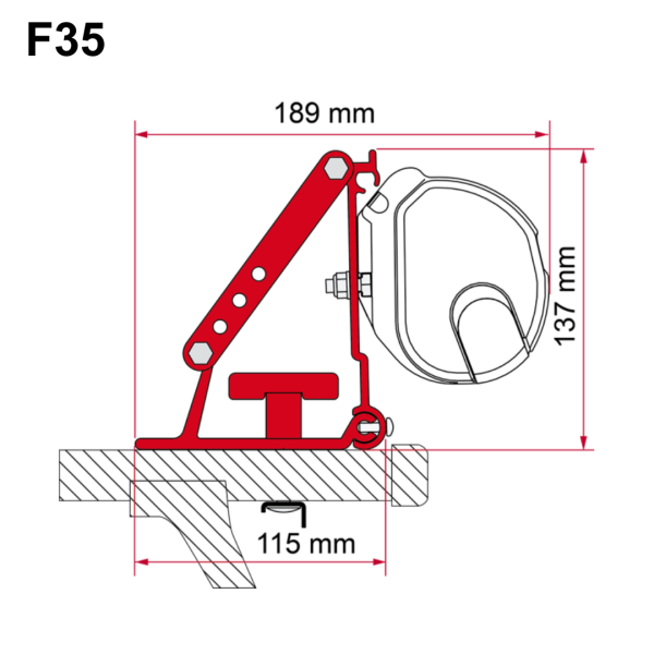 Fiamma Adapter 98655-310 mit einer F35